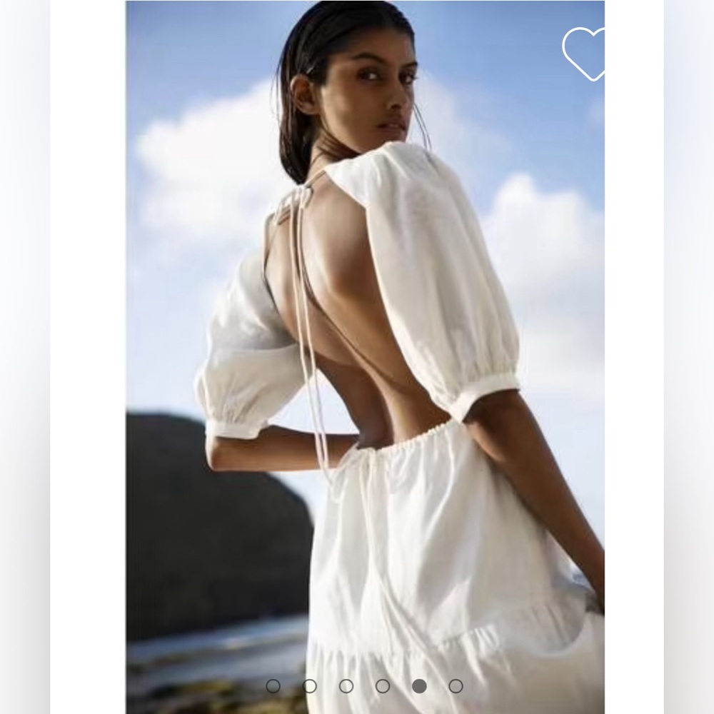 SIR The Label Lorena Tiered Midi Dress, Size 0. Ivory. Perfect Condition.